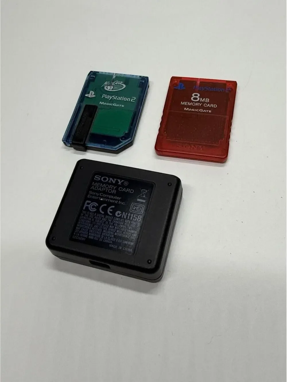 Sony PS3 Memory Card Adapter + PS2 8MB MagicGate Memory Cards Lot